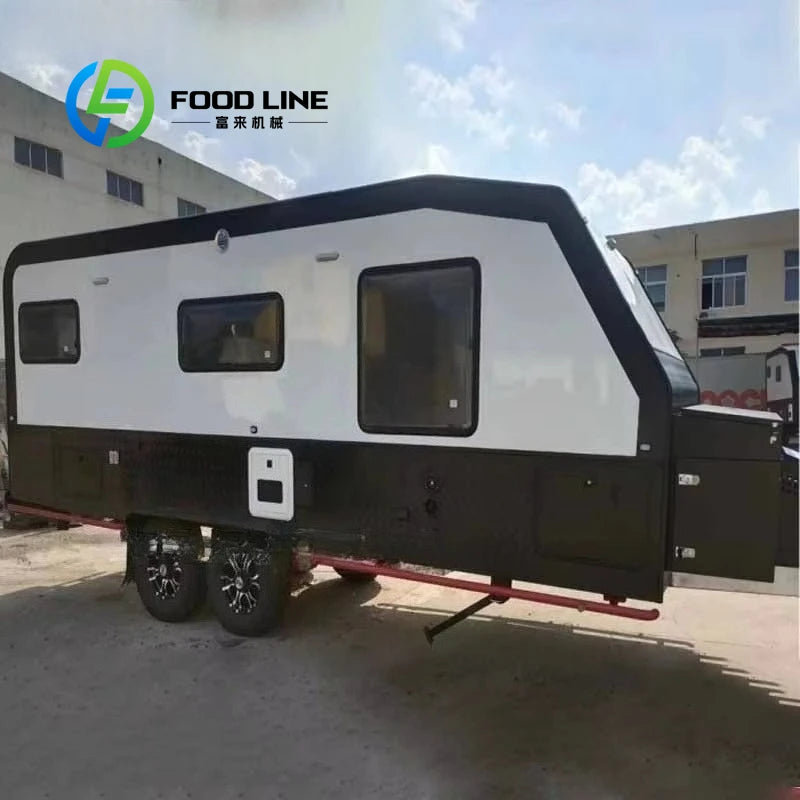 Customized Offroad Outdoor Pop Up Camper Trailer Portable Travel RV Caravan with Bathroom for Camping Trips