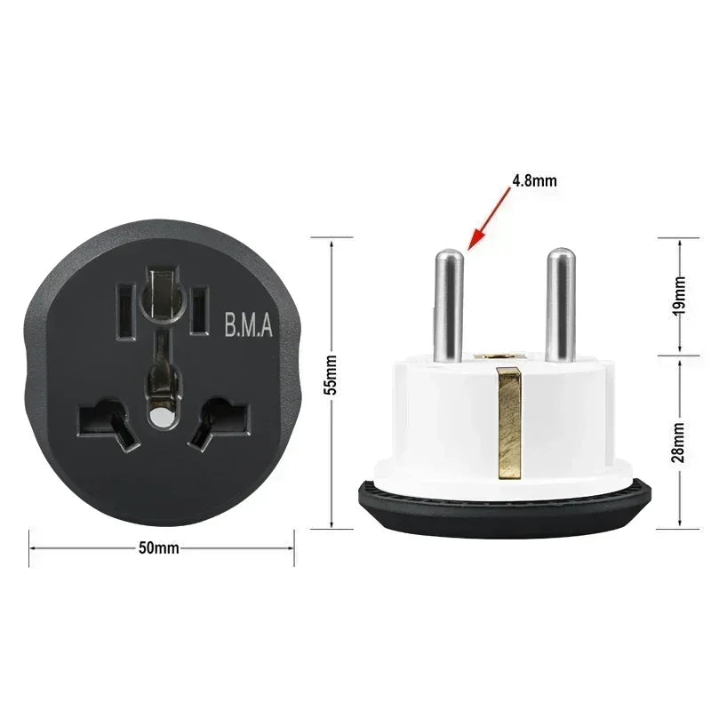 3/5/7/20 PCS Universal Travel Adapter All-in-one Travel Charger with Type C Wall Charger 16A 250V for US EU UK AUS Travel