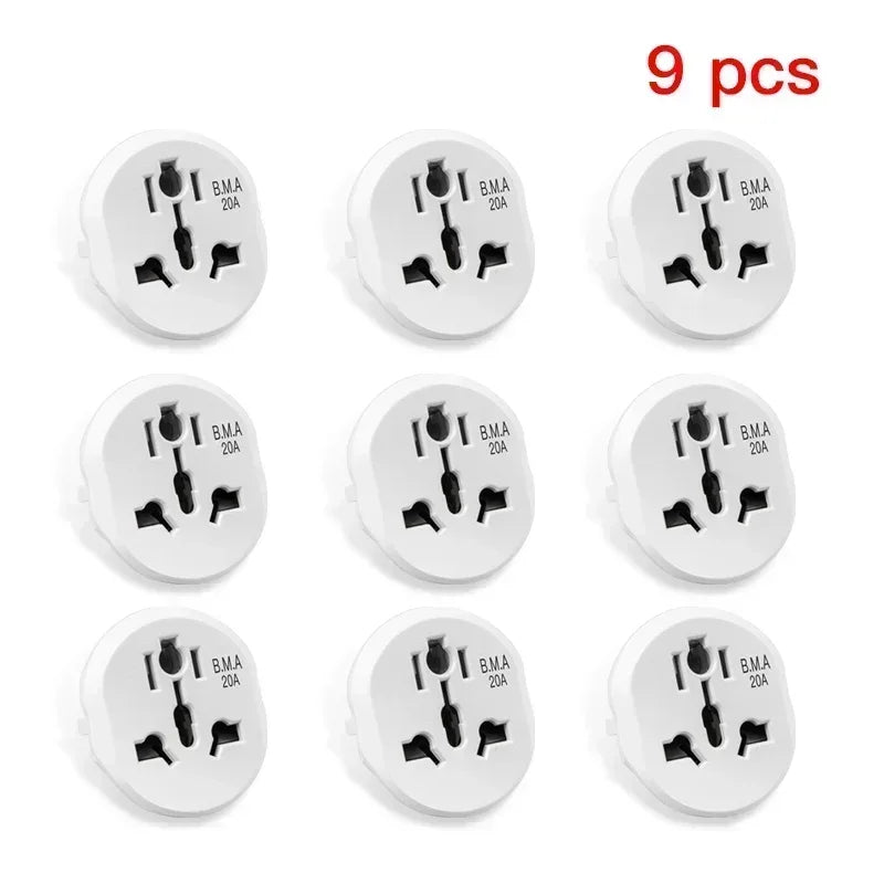 3/5/7/20 PCS Universal Travel Adapter All-in-one Travel Charger with Type C Wall Charger 16A 250V for US EU UK AUS Travel