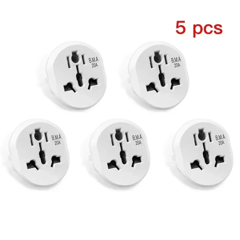 3/5/7/20 PCS Universal Travel Adapter All-in-one Travel Charger with Type C Wall Charger 16A 250V for US EU UK AUS Travel