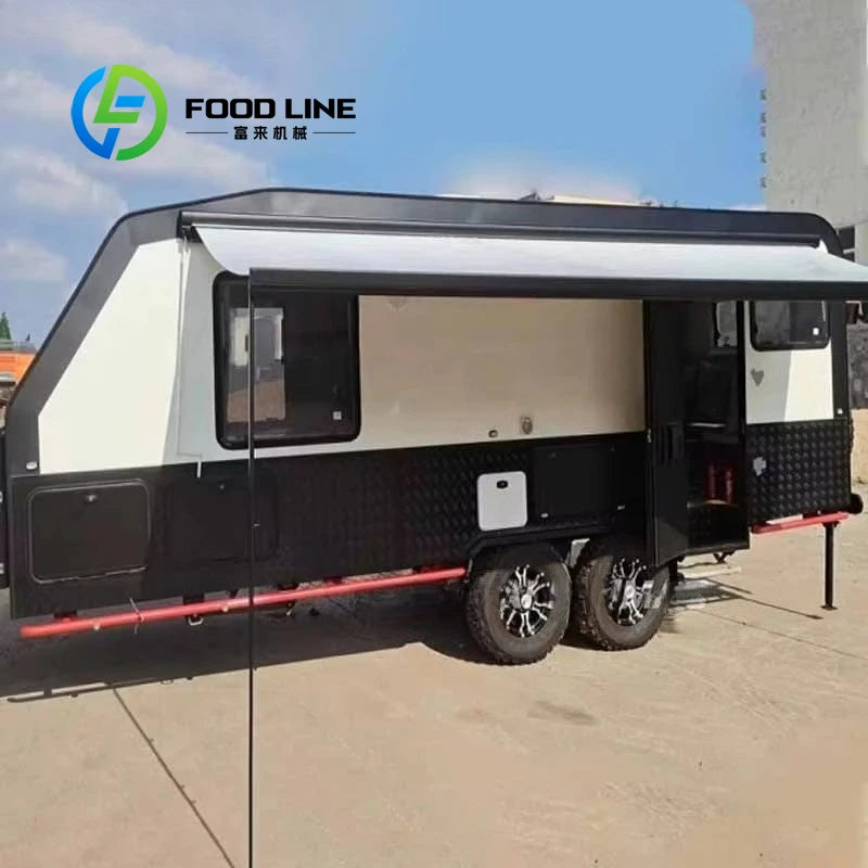 Customized Offroad Outdoor Pop Up Camper Trailer Portable Travel RV Caravan with Bathroom for Camping Trips