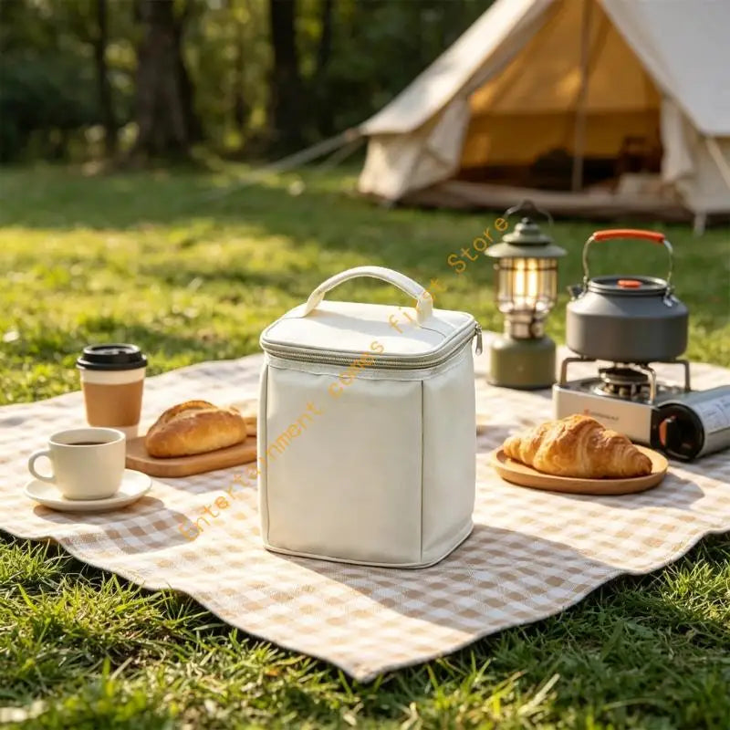 Camp Cooking Gas Canister Storage Case with Handle, Camping Carry Bag for Car Use, Shelf Placement, Lined Interior Form for