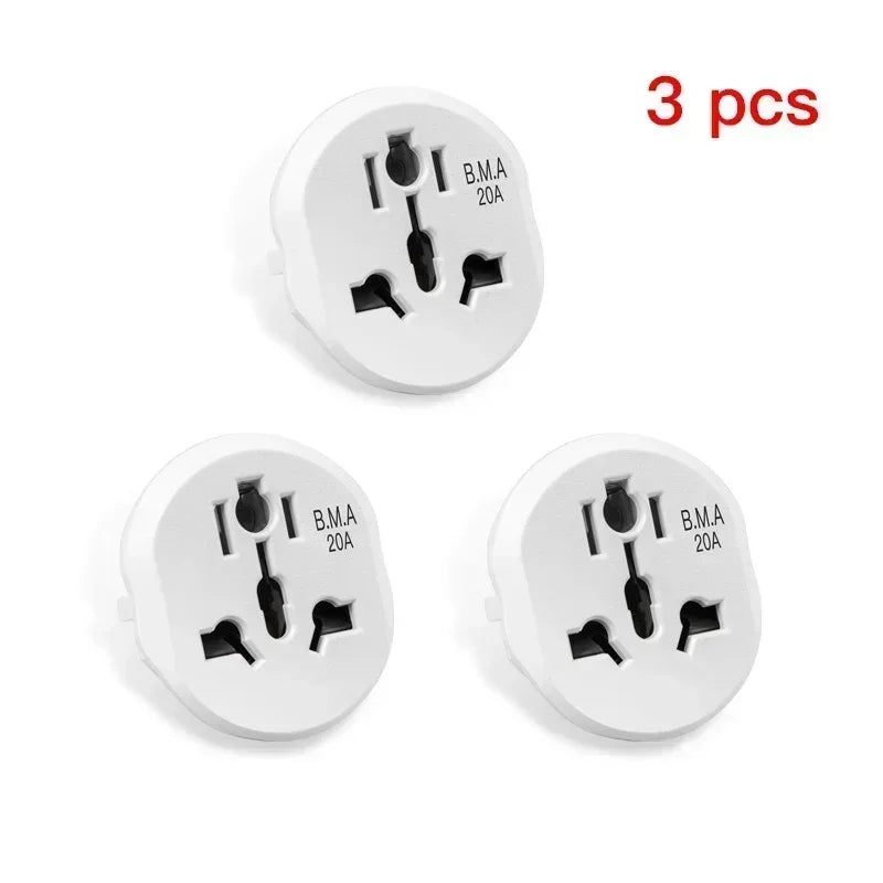 3/5/7/20 PCS Universal Travel Adapter All-in-one Travel Charger with Type C Wall Charger 16A 250V for US EU UK AUS Travel