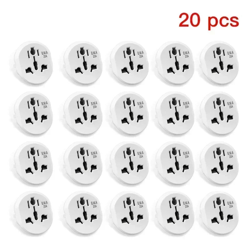 3/5/7/20 PCS Universal Travel Adapter All-in-one Travel Charger with Type C Wall Charger 16A 250V for US EU UK AUS Travel
