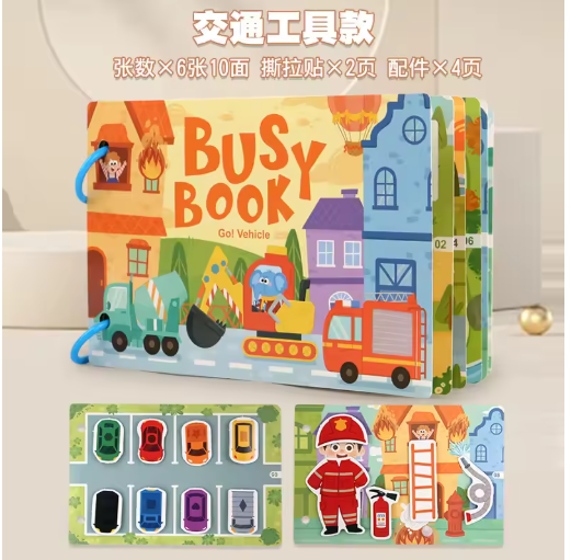 Busy Book Sticker Quiet Book for Kids Montessori Early Educational Toy Toddlers Matching Puzzles Game Baby Learning Toys Gifts