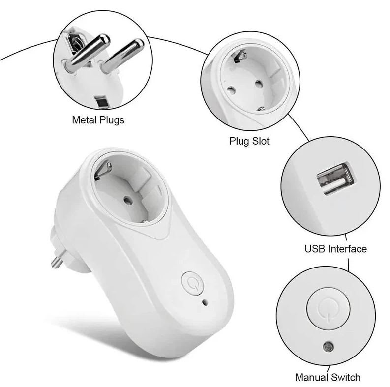 WIFI Smart Socket EU Plug USB Outlet
